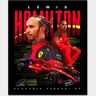 Lewis Hamilton Ferrari Posters and Art